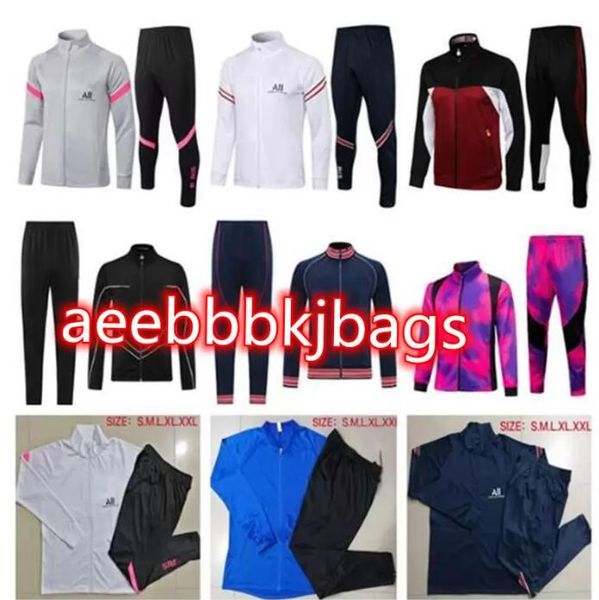 

2022 survetement jacket tracksuit cavani mbappe soccer training suit 2021 di maria maillot de football verratti jogging long zipper tracksui, Black