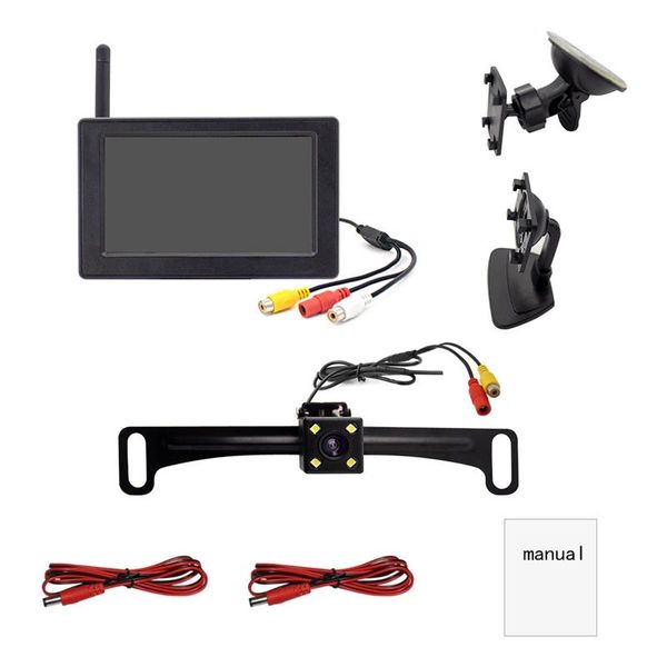 

car video 4.3 inch wifi monitor display tft lcd screen with license plate camera