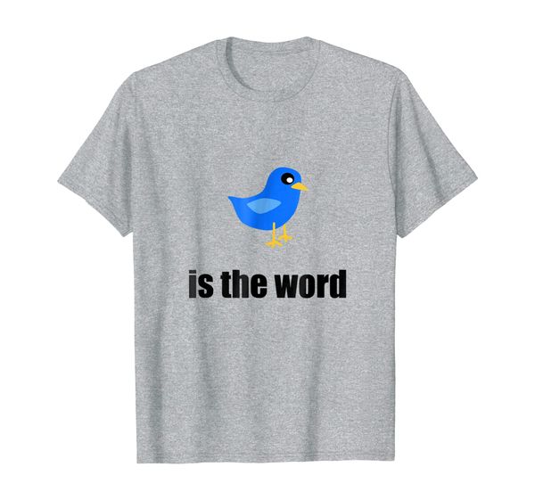 

bird is the word graphic novelty short sleeve t-shirt ironic, White;black