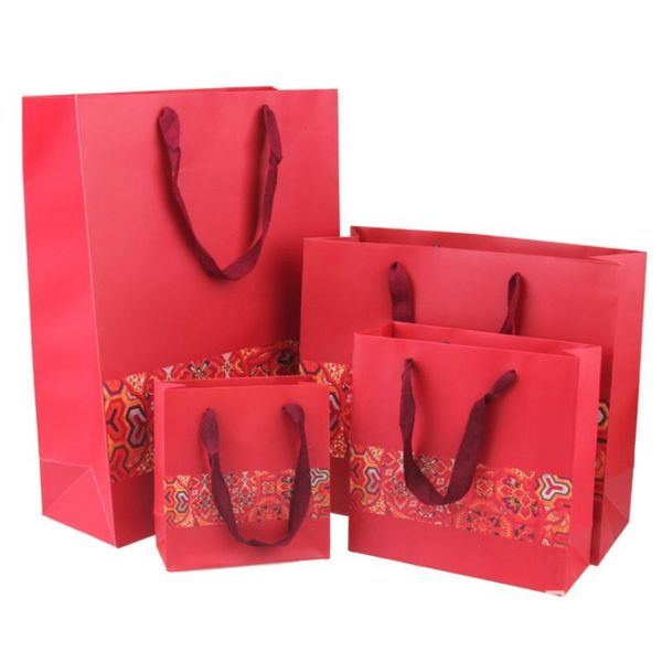 

gift wrap 10pcs classic chinese style bag happy printed wide rope wrapping paper