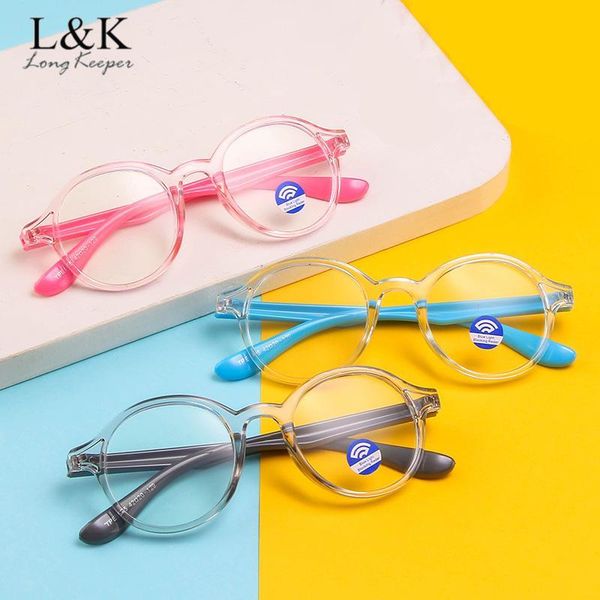

sunglasses anti blue light kids glasses frame children boys girls round soft clear lens eyewear eye protection computer eyeglasses, White;black