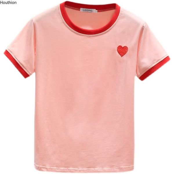 

women's t-shirt houthion fashion solid loose cotton t shirt short sleeve tshirt korean o-neck summer regular, White