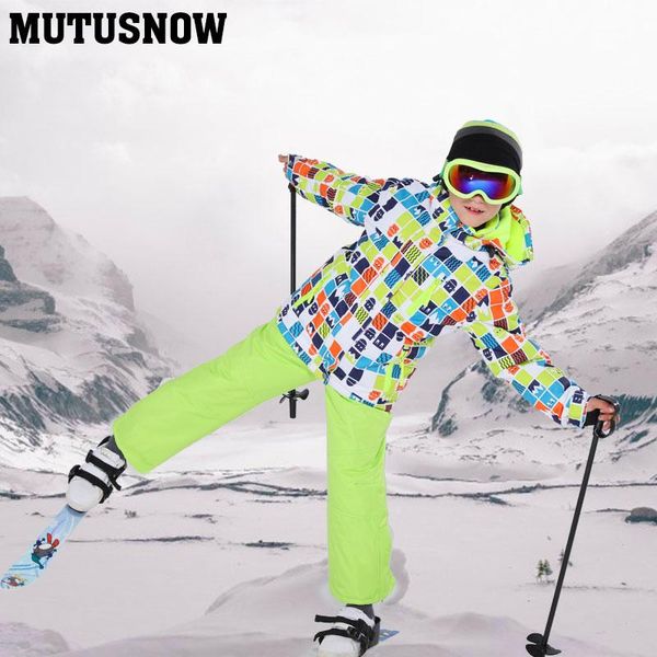 

skiing jackets 2021 children's ski suit for kids windproof waterproof warm boys snow jacket and pants winter snowboarding set
