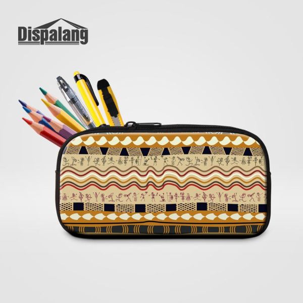 

dispalang cosmetic bags women striped print children pencil pen case girls make up bag zipper pouch school storage & cases