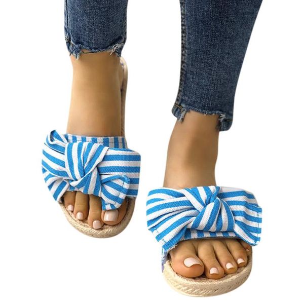 

slippers sagace ladies flat casual retro straw knitted bow slipper outdoor shoes beach sandals, Black