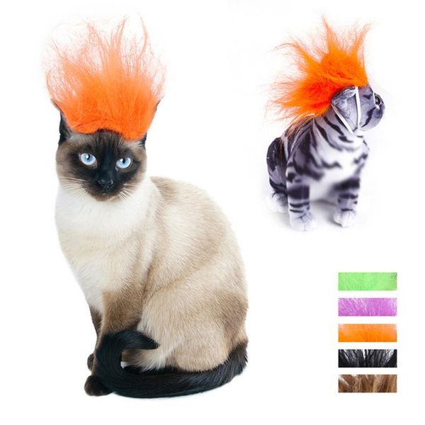 

cat costumes halloween pet headdresses dress up funny hair headdress for wig cap dog xmas party supplies