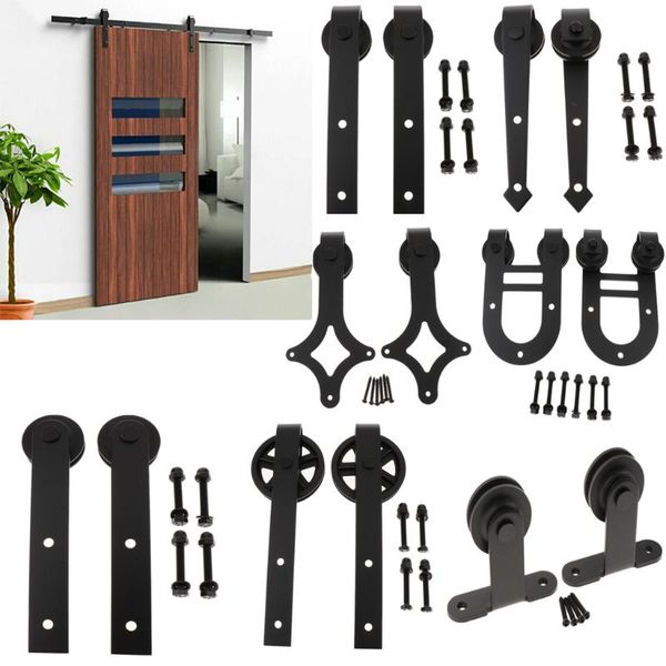 

other door hardware 2pcs black steel sliding barn wood roller replacement hanger