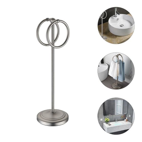 

toilet paper holders 1pc stainless steel double rings towel rack hanger practical holder