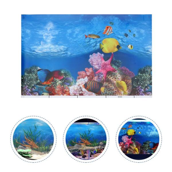 

1pc fish tank decorative lifelike aquarium background decals decorations