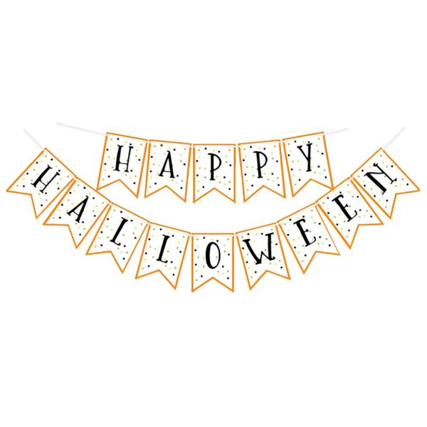 

party decoration 1 set supplies english letters hanging banners (assorted color)