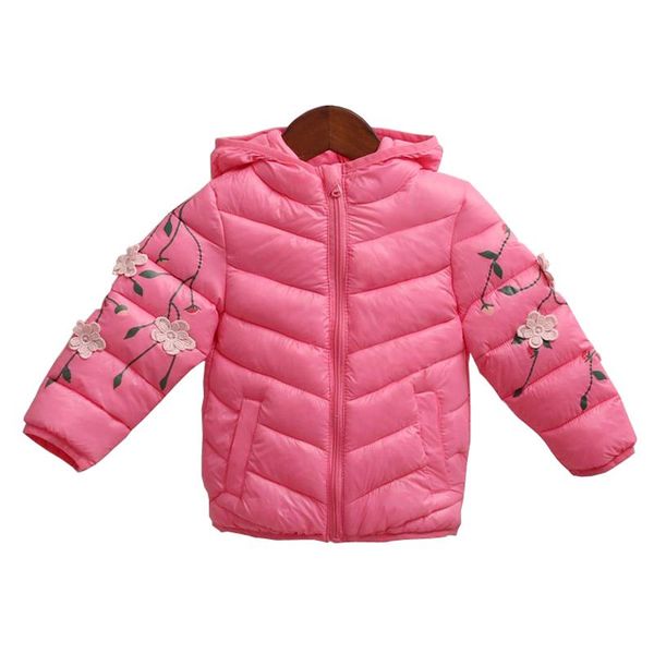 

children warm winter baby girls coats outerwear fashion hooded parkas jackets thicken embroidered clothing lz464 coat, Blue;gray
