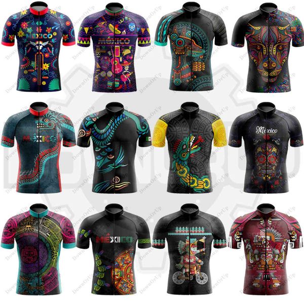 México Men's Cycling Jersey Respirável Secagem rápida Maillot Ciclismo Hombre Ciclismo Equipamento de bicicleta Roupas Ciclismo Equipamento G1130