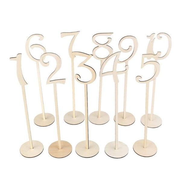

party decoration lanlan 20 pcswooden table numbers with round base holder fashion simple signs ornaments birthday banquet decor25