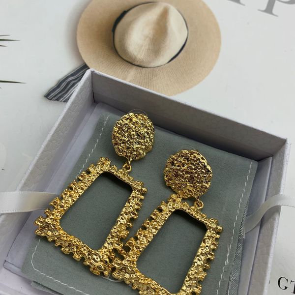 

dangle chandelier ins network red blogger with fashion studs female racer personality geometric cold wind earrings women, Silver