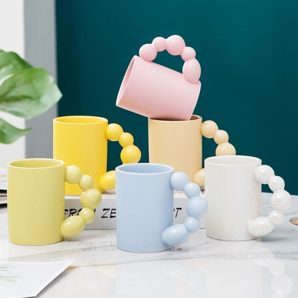 

mugs 280ml personalized rotationg ball handle multi colors ceramic coffee cup handmade creative mug for milk tea water gifts
