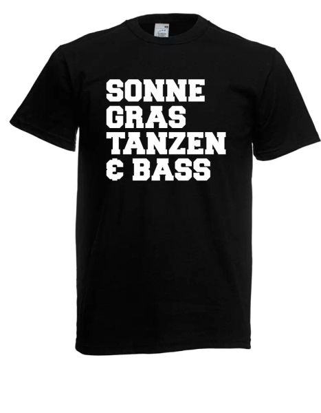 

mens t-shirt  sun grass dance & bass  size up to 5xl, White;black