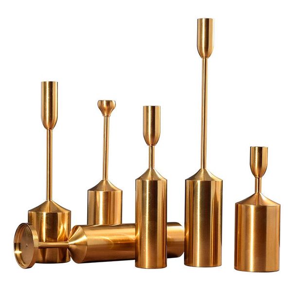 

candle holders luxury metal holder large creative simple modern golden wedding decor kaarsenhouder home bn50ch