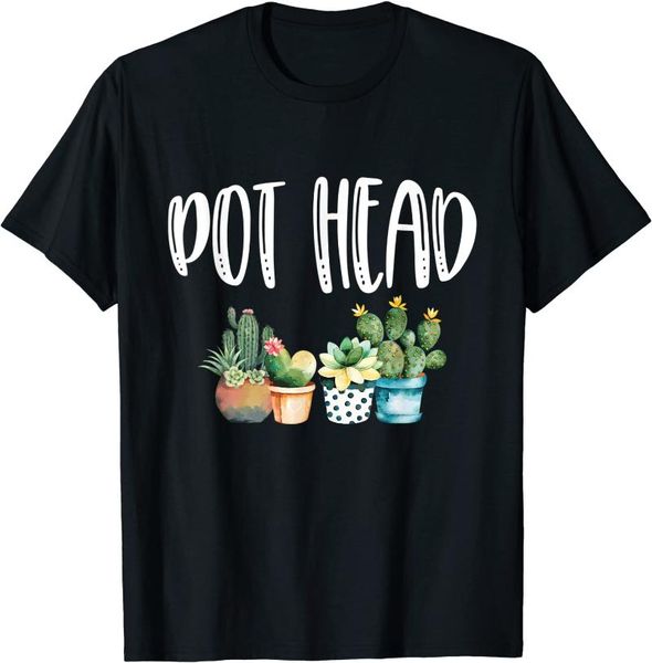

men's t-shirts gardener gifts - cactus lover pot head gardeners gift t-shirt, White;black