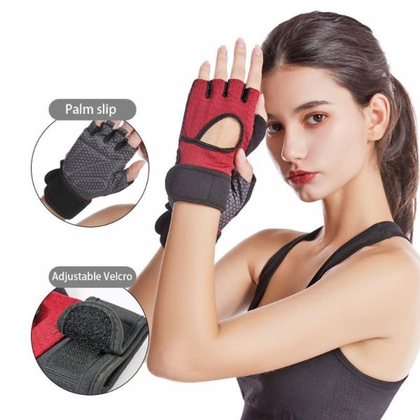 

cycling gloves 1 pair weight lifting training women sport fitness exercise workout power for gym dumbbell, Black