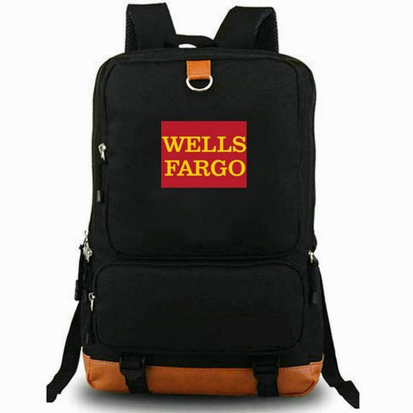 

backpack wells fargo famous band daypack nice badge schoolbag leisure rucksack satchel school bag lapday pack