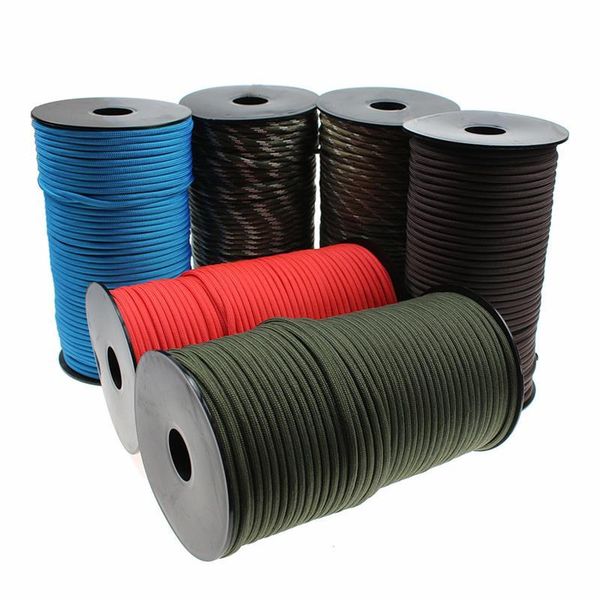

outdoor gadgets 100m 550 standard 9-core paracord rope 4mm parachute cord survival umbrella tent lanyard hammock strap