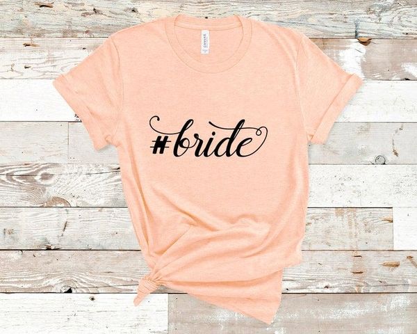 

bride shirt bachelorette party fashion letter graphic short sleeve tee harajuku cotton women tshirts o neck streetwear women's t-shirt, White