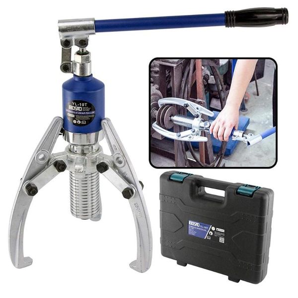 

hydraulic tools 10ton gear puller adjustable 3 jaws wheel bearing pulling separator in 1 pump oil tube drawing machine