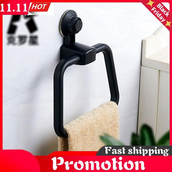 

towel racks vacuum strong suction cup ring kitchen punch no trace hook household storage shelf bathroom holder