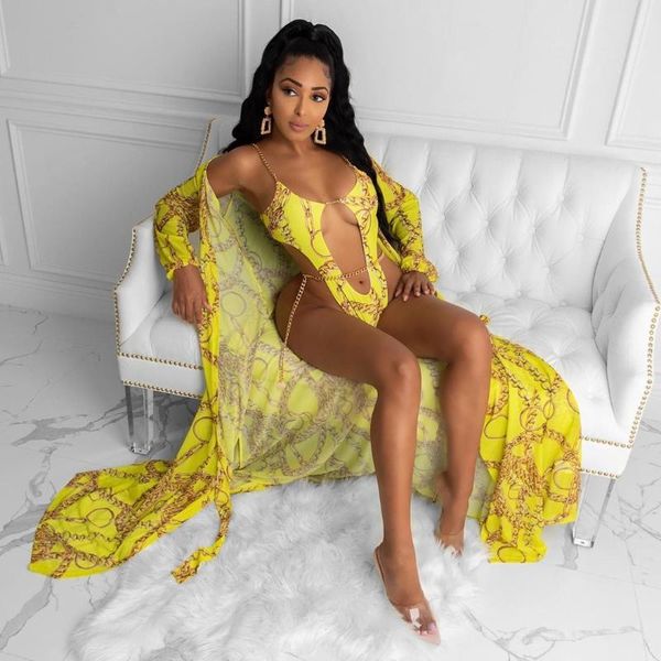 

swimwear swimsuit one piece women bath suit bathing 2021 print bikini metal chain one-piece suits