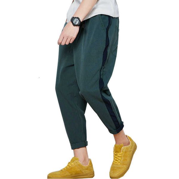 

men's pants fashion street jogger ankle-length harem striped casual sweatpants men 71f8 4g2k, Black
