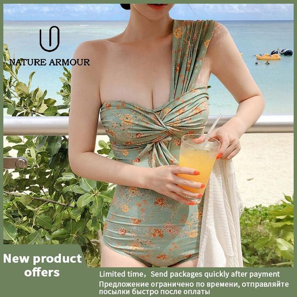 

one-piece suits nature armour 2021 swimwear women one piece swimsuit was thin cover up hight waist