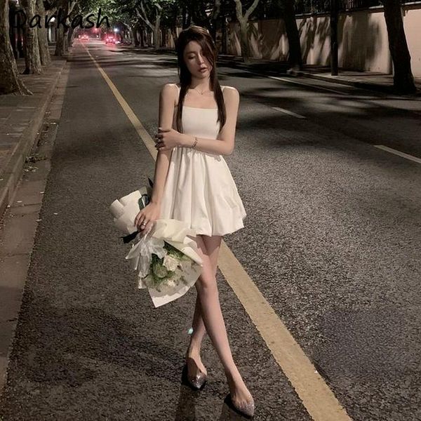 

casual dresses dress women ball gown sweet maiden summer all-match clothing ladies backless holiday party simple solid, Black;gray