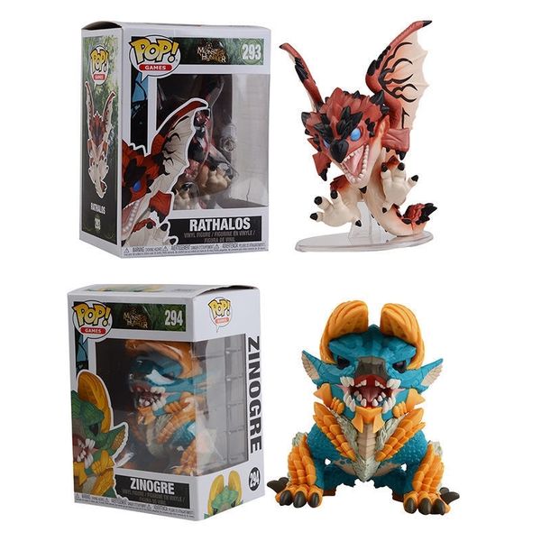 

funko pop game hand made thunder wolf male fire dragon monster hunter toy