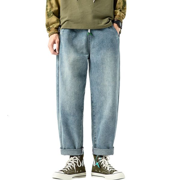 

men's jeans vintage male brim pants plus size jean blue hip hop for men's fashionable atei