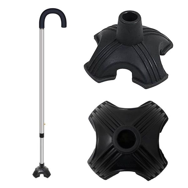 

trekking poles 19/22mm walking stick cane crutch tip pad rubber self standing four base support end bottom