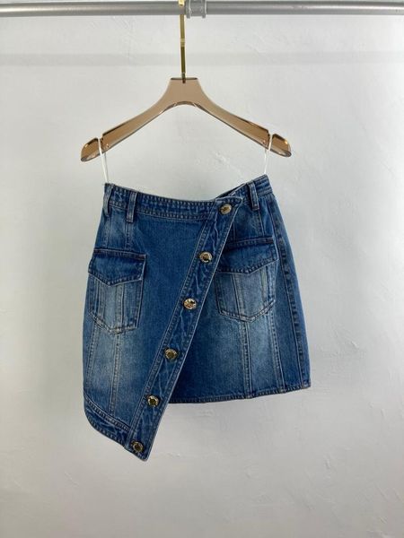 

fashion women 2021 asymmetric denim skirt 0323 skirts, Black
