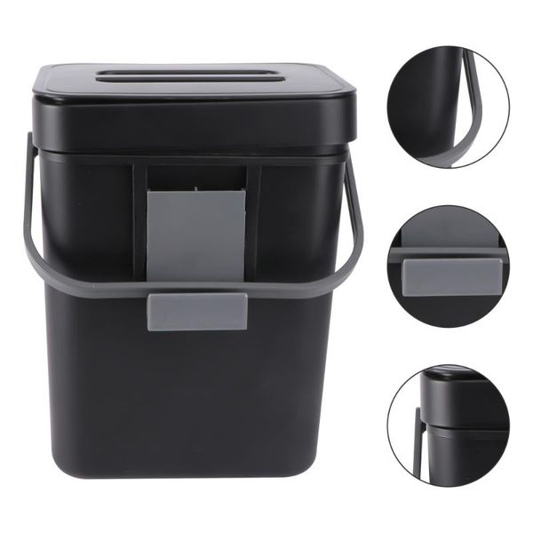 

waste bins 1pc kitchen wall-mounted trash can covered hanging bin toilet