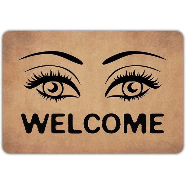 

carpets lashes and brows makeup artist beauty salon welcome entrance non-slip outdoor/indoor rubber door mats for front door/garden/