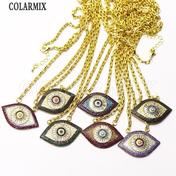 

pcs gold necklace eye shape pendant zircon jewelry trendy gift fashion 7240 necklaces, Silver