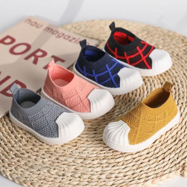 

athletic & outdoor kids shoes antislip baby sneaker girls boys toddler soft bottom children casual flat sports breathable mesh, Black