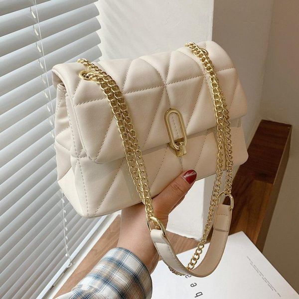 

evening bags brand fashion pu leather flap crossbody for women 2021 summer chain shoulder handbags and purses messenger bag 7412