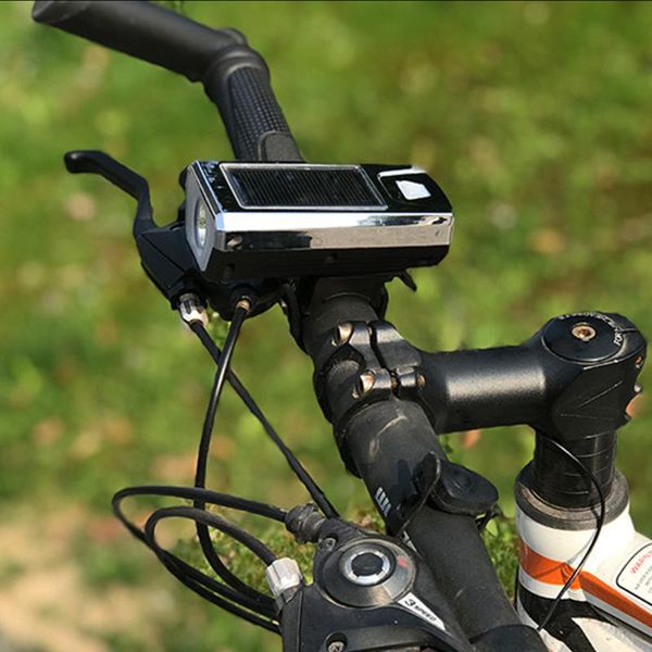

mountain bike light usb solar charging outdoor mtb road front lamp cycling equipment horn headlight lights