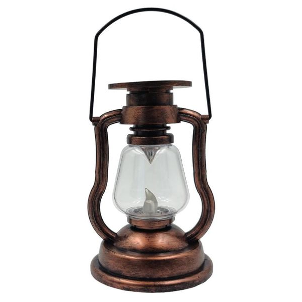 

party decoration led solar retro kerosene light outdoor garden waterproof hand lamp landscape yard lantern