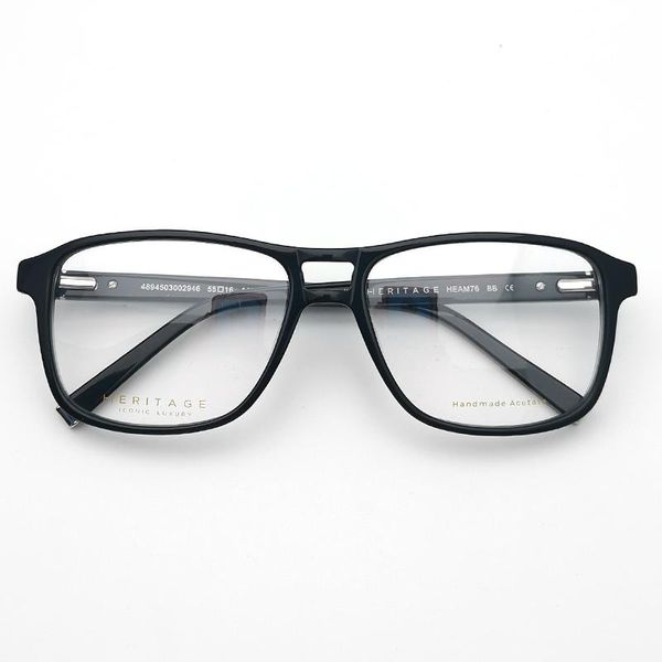 

fashion sunglasses frames handmade acetate reading glasses 2021 designer myopia prescription eyeglasses, Black