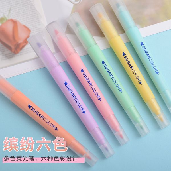 

painting pens orcent color hand accounting students draw key mark number office stationery candy double headed pen, Black;red