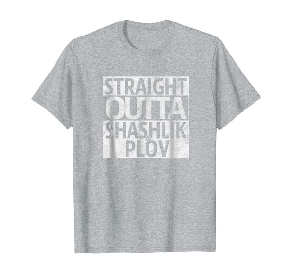 

jewish straight outta t-shirt - bukharian jew plov tee, White;black