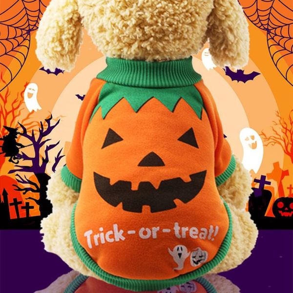 

dog apparel halloween funny two-legged pet clothes pumpkin l