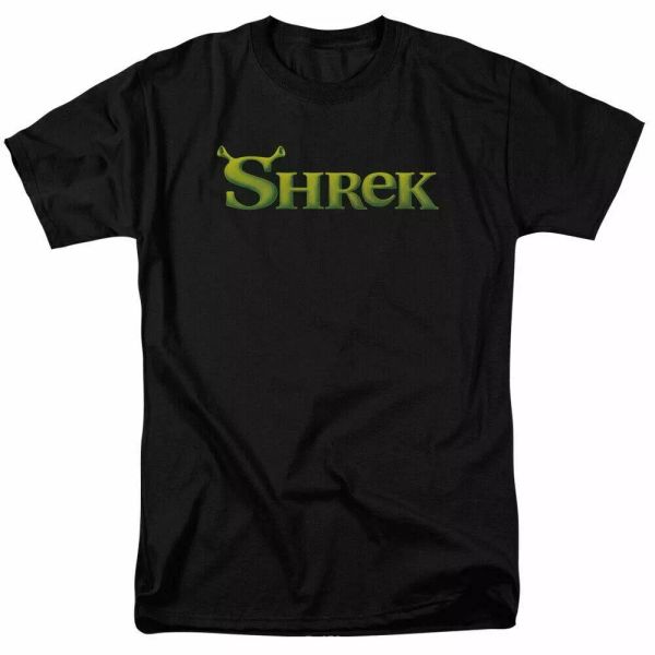 

Shrek Logo T Shirt Licensed Cartoon Comedy Movie Retro Classic Tee New Black, White;black