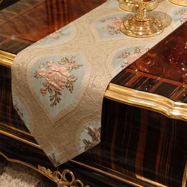 SBB moderner einfacher luxus luxus lac elegant flower table rutschfeste fahne high-ende exquisit tabelle läufer dekorieren weich nach hause 210708