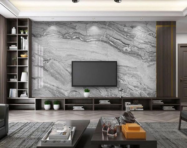 

grey marble wall mural po wallpaper contact paper 3d murals papers luxury home decor tv backsplash custom wallpapers